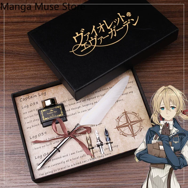 Vintage Collectible Pens - Violet Evergarden, Set Pena Bulu Klasik