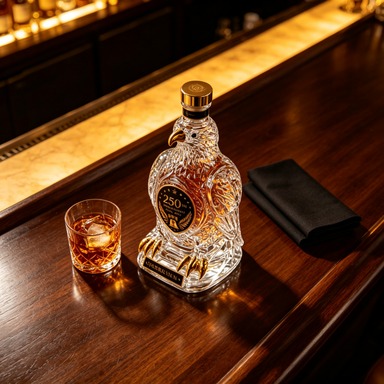 Vintage Collectible Liquor Bottles - Botol Minuman Kristal Elang Vintage dengan