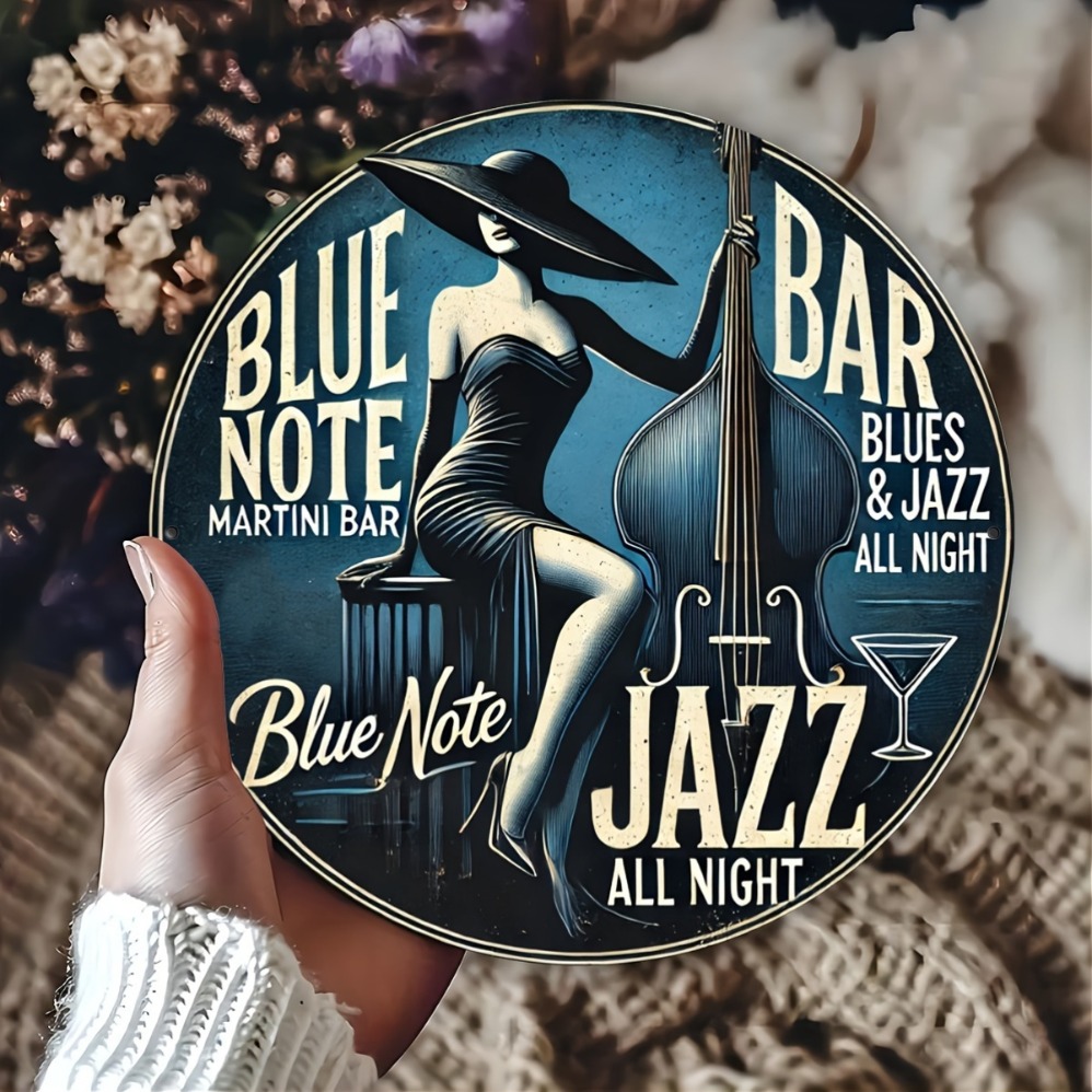 Vintage Collectible Plates - Blue Note Jazz Martini Bar Seni