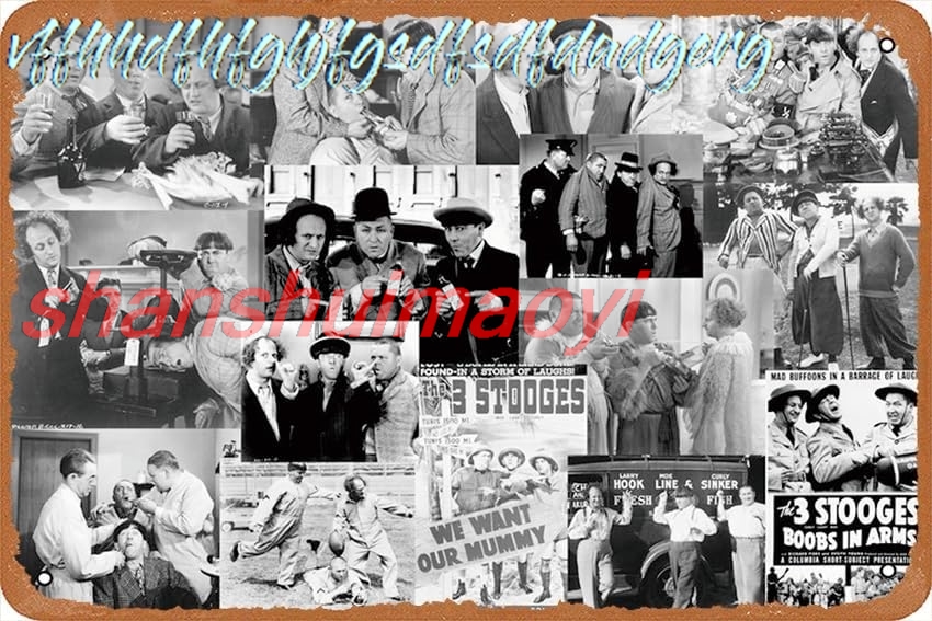 Vintage Collectible Posters - Koleksi The Three Stooges, Hiasan Dinding
