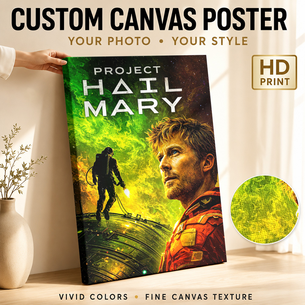 Vintage Collectible Posters - Poster Kanvas Film Project Hail Mary,