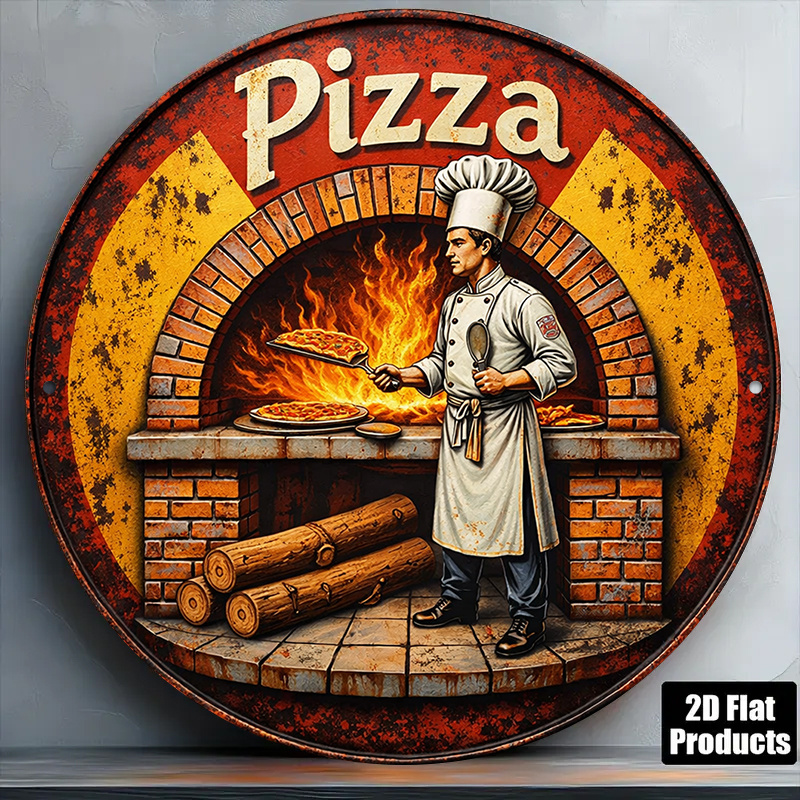 Vintage Collectible Plates - Papan Tanda Logam Retro 2D, Seni