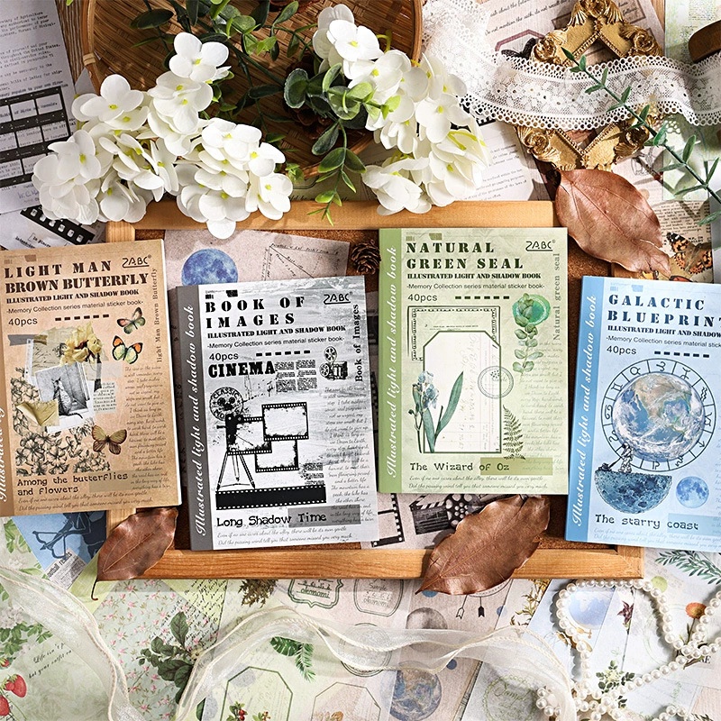 Vintage Collectible Books - 40 Lembar Buku Stiker Seri Bayangan