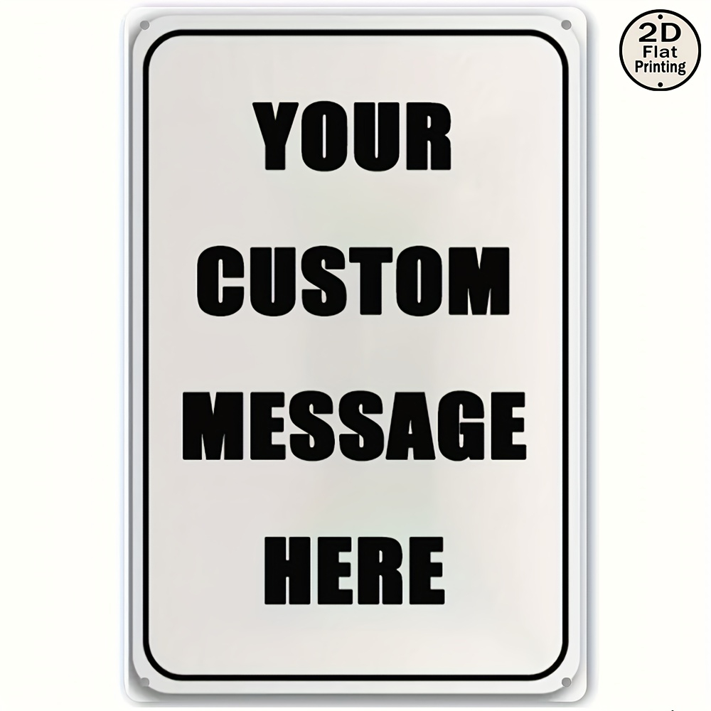 Vintage Collectible Plates - Papan Tanda Logam Kustom dengan Teks,