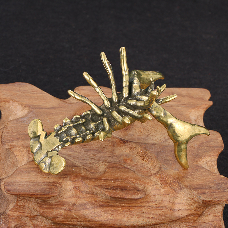 Ornamen Lobster Kuningan Padat - Vintage Collectible Pens ulasan dan harga