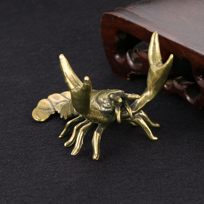 Ornamen Lobster Kuningan Padat - Vintage Collectible Pens ulasan dan harga