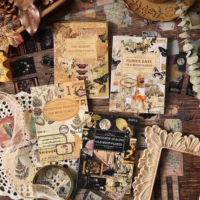 20 Lembar Buku Stiker Vintage  - Vintage Collectible Books ulasan dan harga