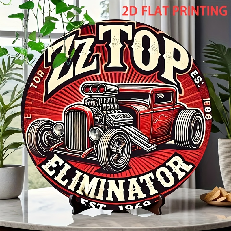 2D Flat, 1pc ZZ Top Eliminator - Vintage Collectible Plates ulasan dan harga