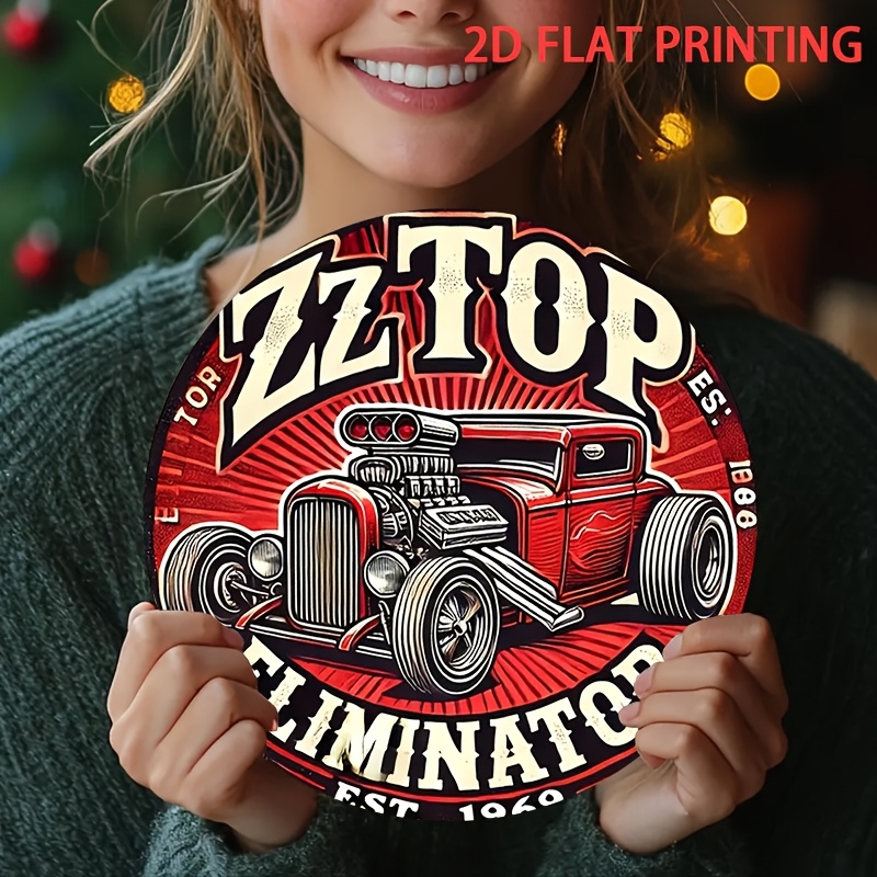 2D Flat, 1pc ZZ Top Eliminator - Vintage Collectible Plates ulasan dan harga