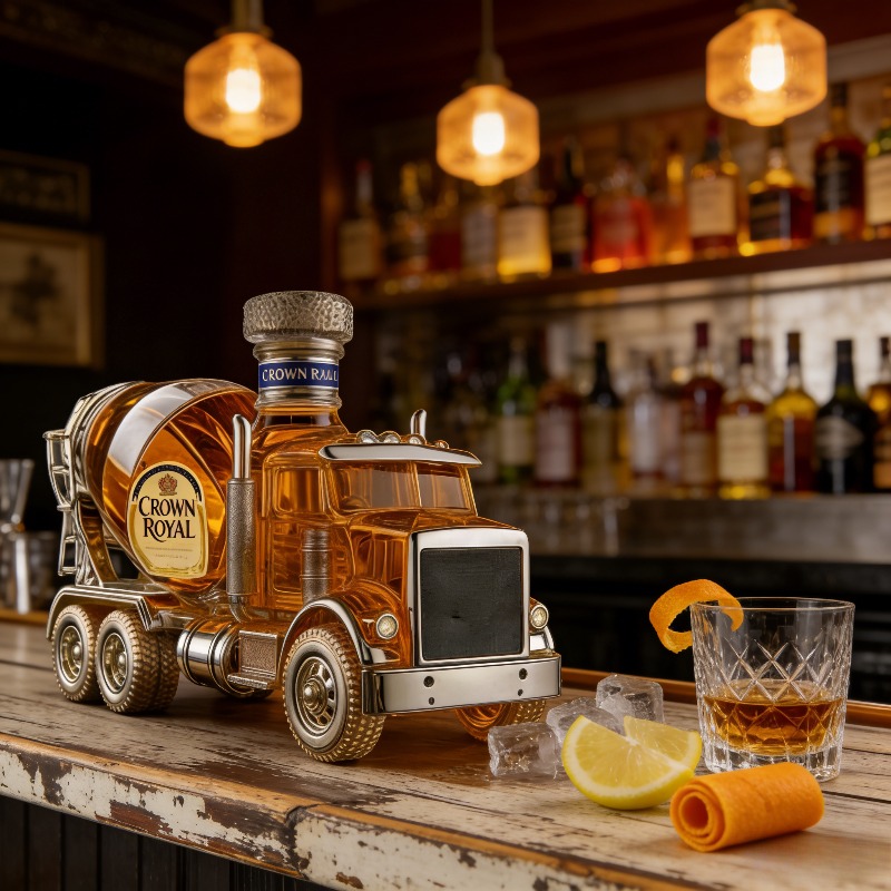 Botol Wiski Kaca Desain Truk V - Vintage Collectible Liquor Bottles ulasan dan harga