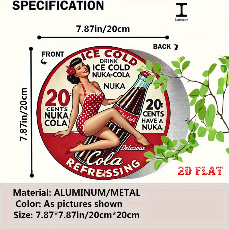 2D Flat, 1pc Retro Pin-Up 7.87 - Vintage Collectible Plates ulasan dan harga