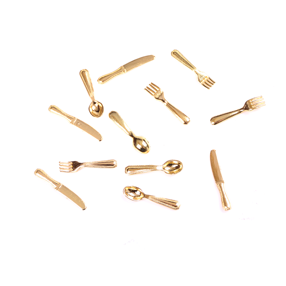 12Pcs 1:12 Mini Vintage Rumah  - Vintage Collectible Spoons ulasan dan harga