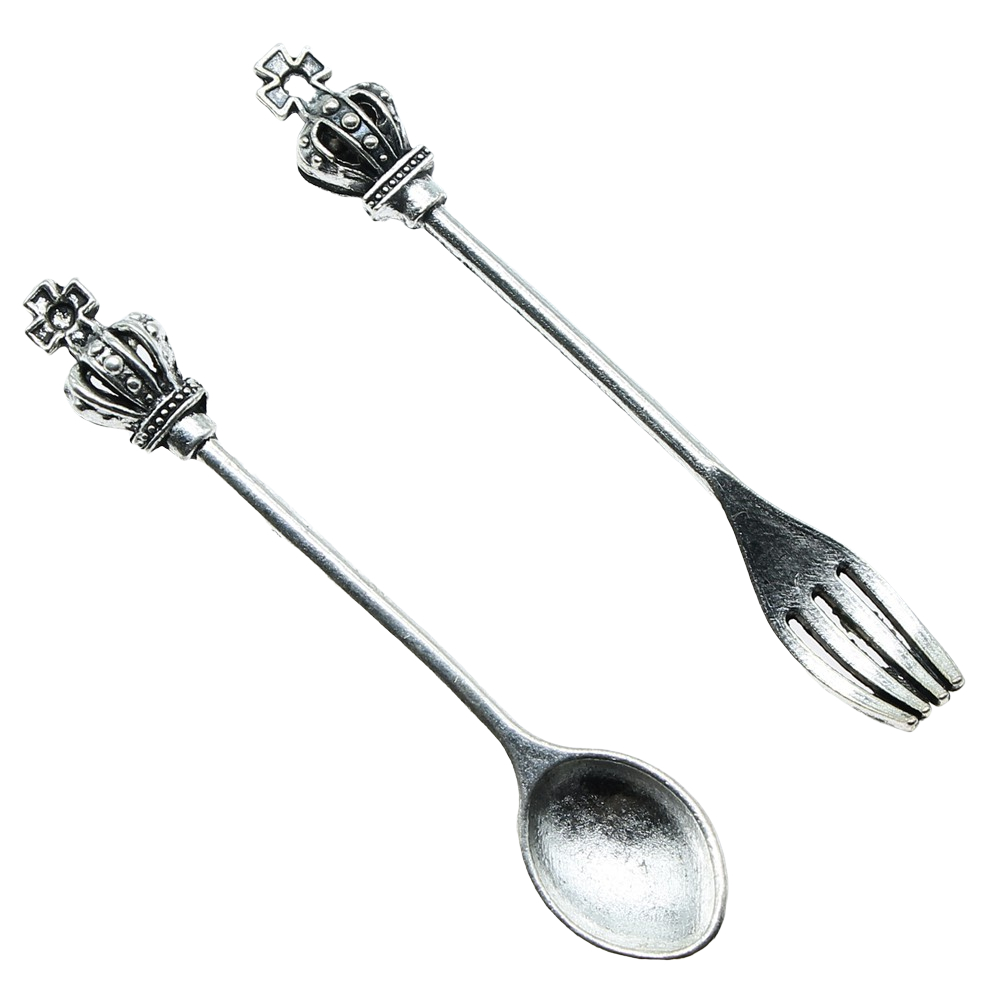 10 Buah Warna Perak Antik Mahk - Vintage Collectible Spoons ulasan dan harga