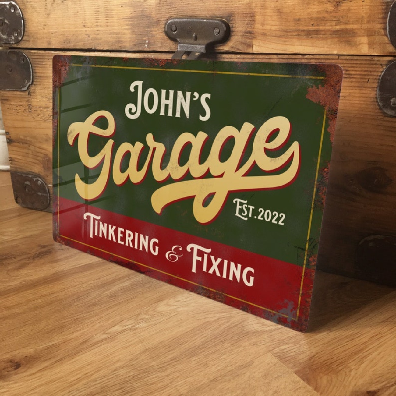Papan Logam Garasi Kustom yang - Vintage Collectible Plates ulasan dan harga