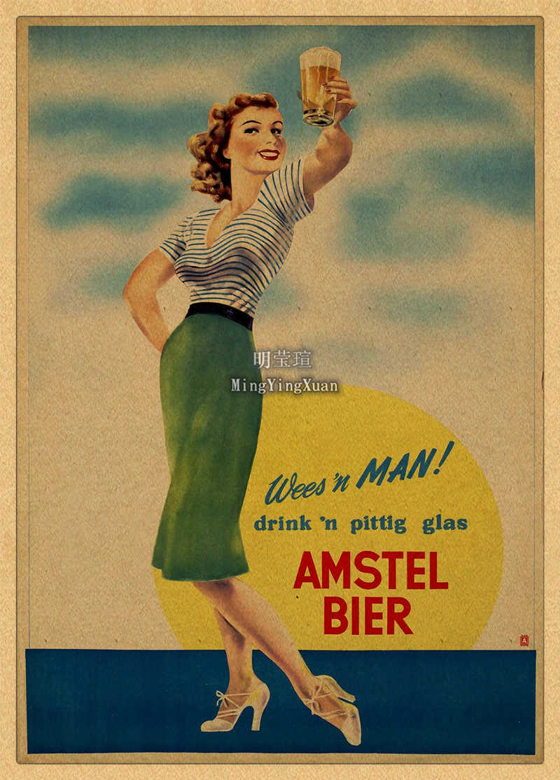 Bagan Minuman Anggur Bir Antik - Vintage Collectible Posters ulasan dan harga