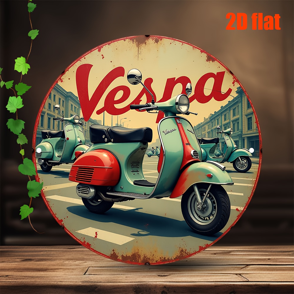Seni Dinding Logam Skuter Vesn - Vintage Collectible Plates ulasan dan harga