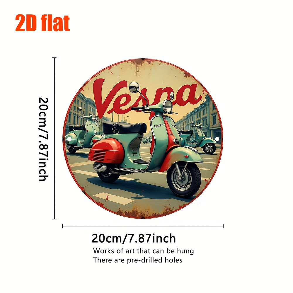 Seni Dinding Logam Skuter Vesn - Vintage Collectible Plates ulasan dan harga