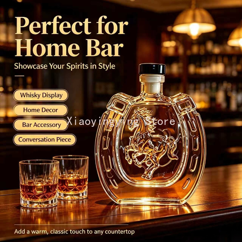 Dekanter Anggur Kaca Berukir K - Vintage Collectible Liquor Bottles ulasan dan harga
