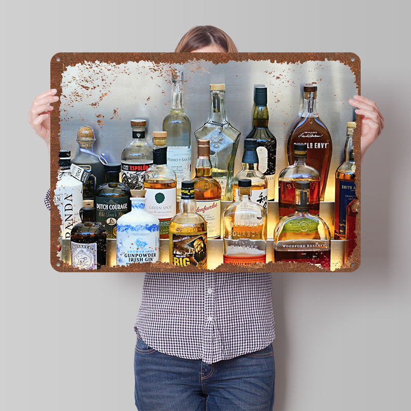 Poster Koleksi Botol Minuman K - Vintage Collectible Liquor Bottles ulasan dan harga