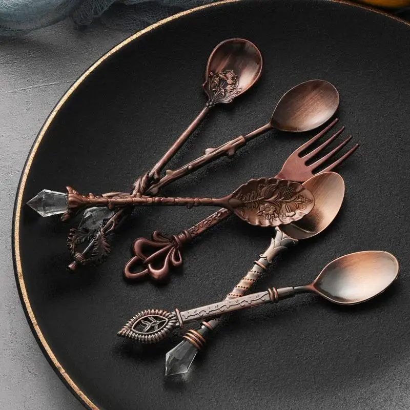 6 Buah Sendok Garpu Antik Gaya - Vintage Collectible Spoons ulasan dan harga