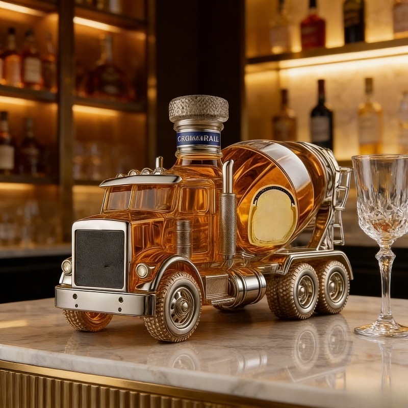 Botol Wiski Kaca Desain Truk V - Vintage Collectible Liquor Bottles ulasan dan harga