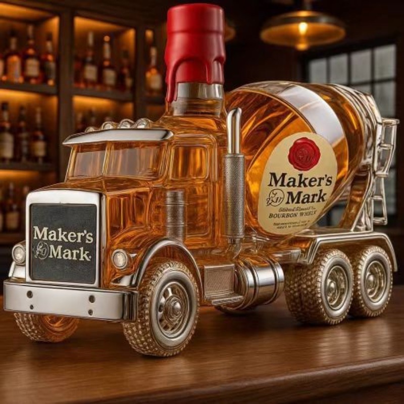 Botol Wiski Kaca Desain Truk V - Vintage Collectible Liquor Bottles ulasan dan harga