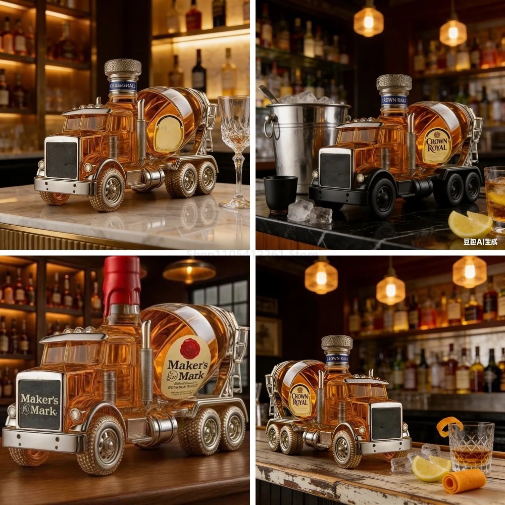 Set Dekanter Wiski Kaca Bentuk - Vintage Collectible Liquor Bottles ulasan dan harga